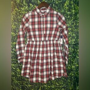 GAP Red and Blue Plaid Button Down Kids Shirt